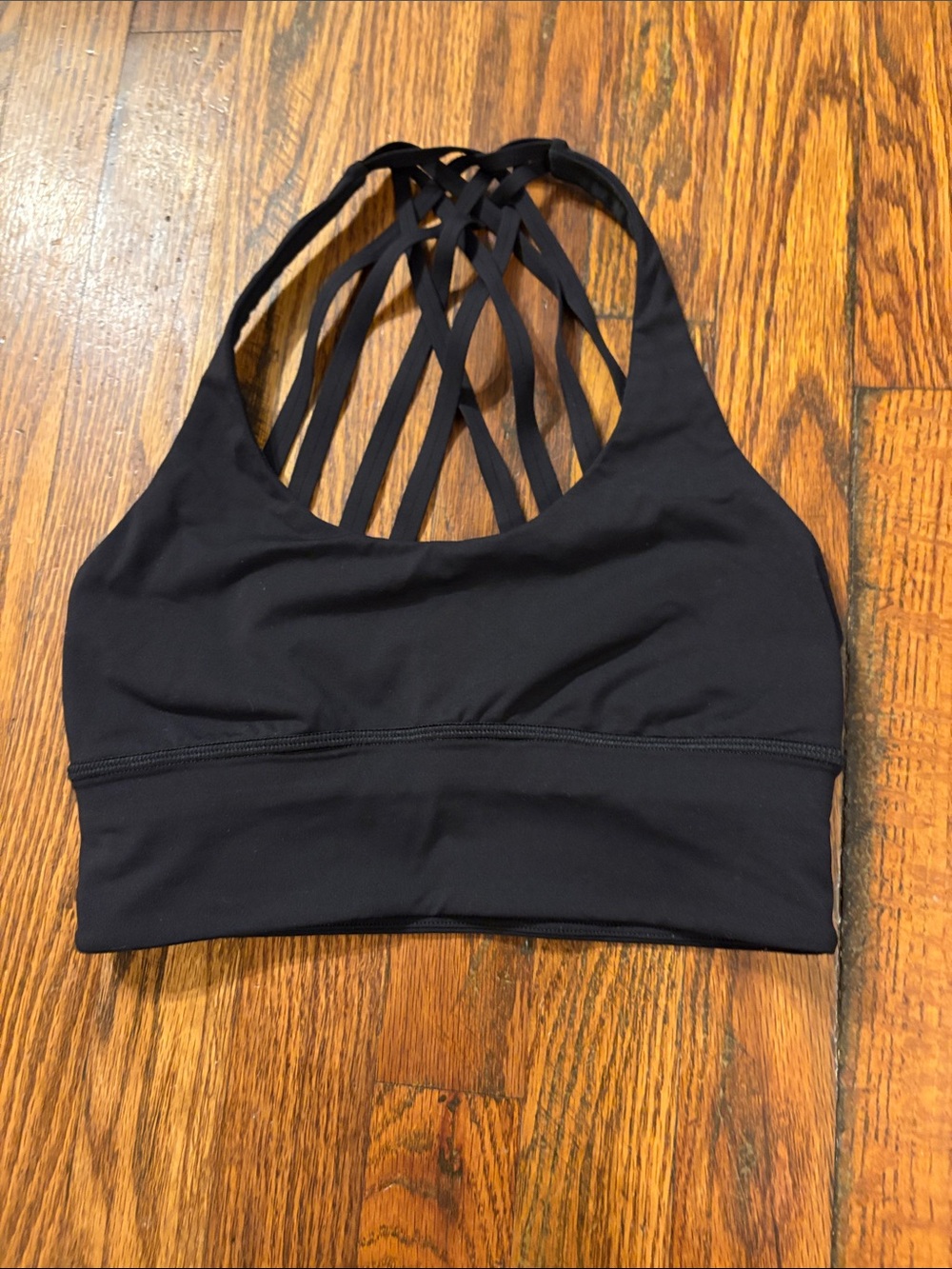 🎉Lululemon athletica Black Strappy-Back Sports Bra